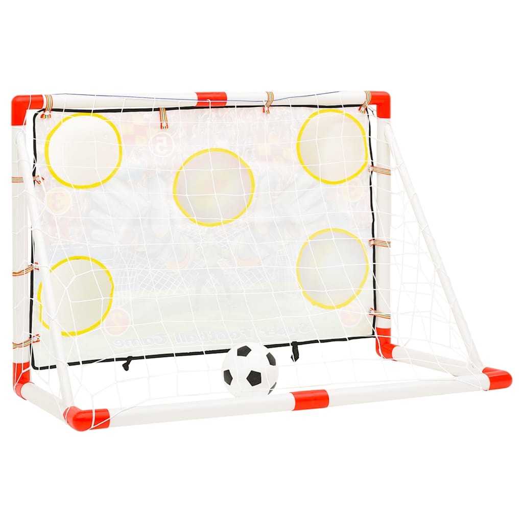 vidaXL Set poartă de fotbal copii cu perete de poartă 120x51x77,5 cm vidaXL Set poartă de fotbal copii cu perete de poartă 120x51x77,5 cm