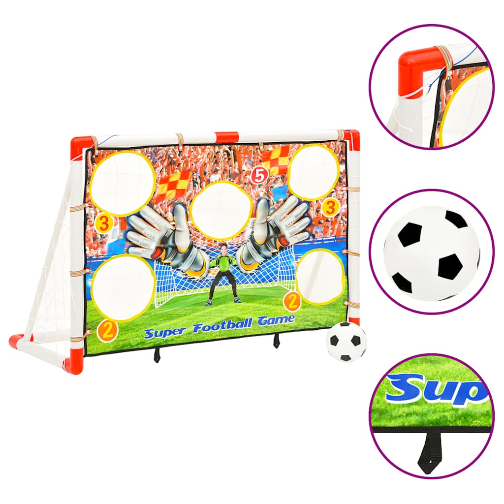 vidaXL Set poartă de fotbal copii cu perete de poartă 120x51x77,5 cm vidaXL Set poartă de fotbal copii cu perete de poartă 120x51x77,5 cm