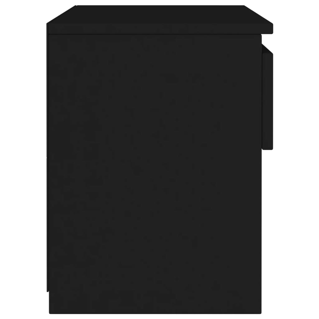 vidaXL Noptieră, negru, 40x30x39 cm, lemn prelucrat