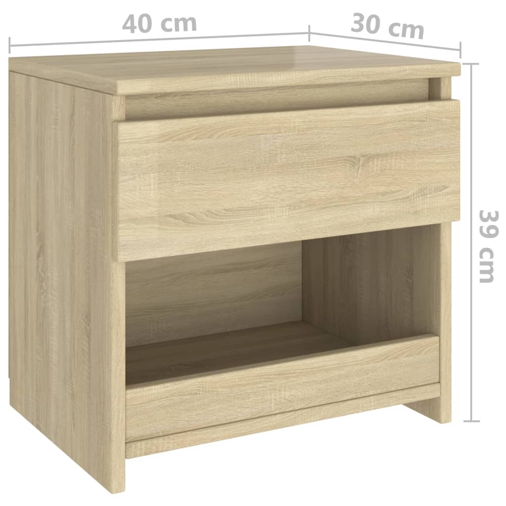 vidaXL Noptieră, stejar sonoma, 40x30x39 cm, lemn prelucrat vidaXL Noptieră, stejar sonoma, 40x30x39 cm, lemn prelucrat