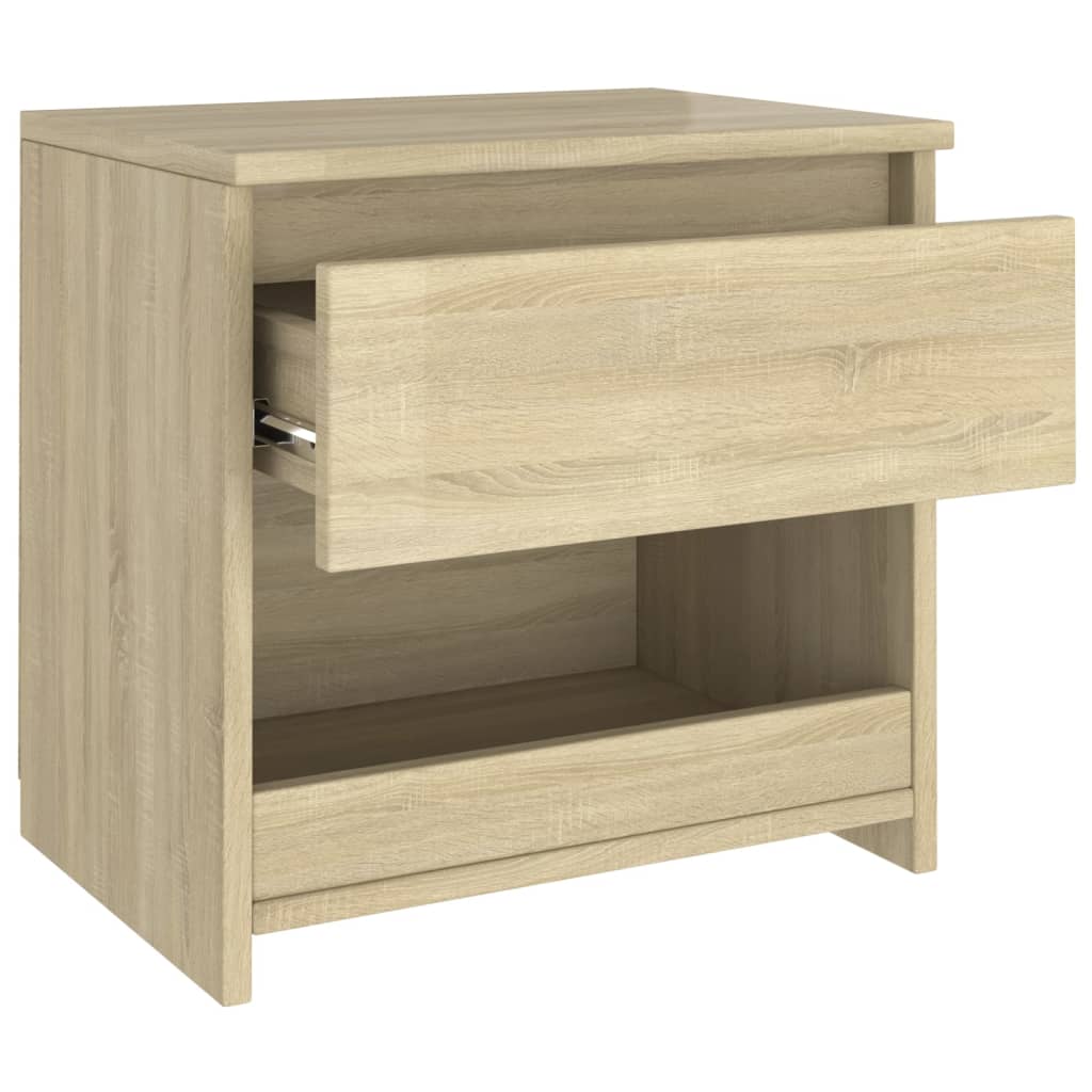 vidaXL Noptiere, 2 buc., stejar Sonoma, 40x30x39 cm, lemn prelucrat