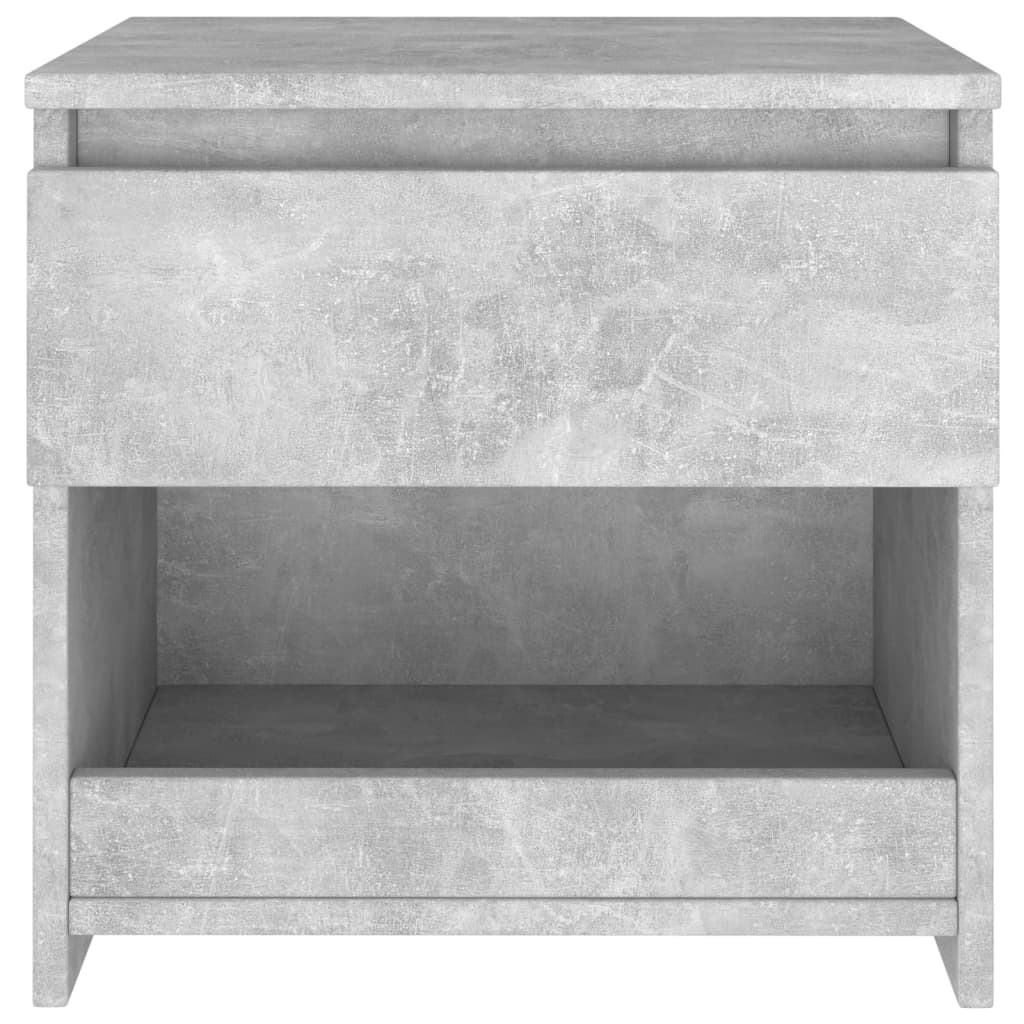 vidaXL Noptiere, 2 buc., gri beton, 40x30x39 cm, lemn prelucrat