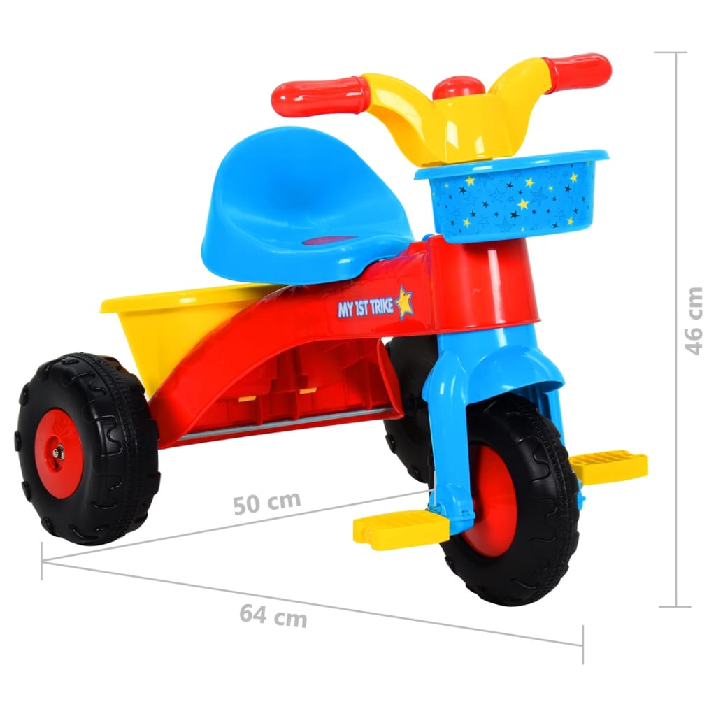 vidaXL Tricicletă pentru copii, multicolor vidaXL Tricicletă pentru copii, multicolor