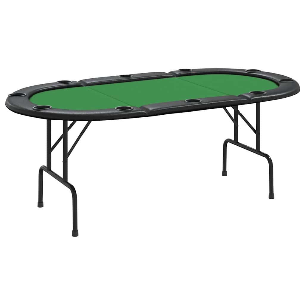 vidaXL Masă de poker pliabilă, 10 jucători, verde, 207x106x76 cm vidaXL Masă de poker pliabilă, 10 jucători, verde, 207x106x76 cm
