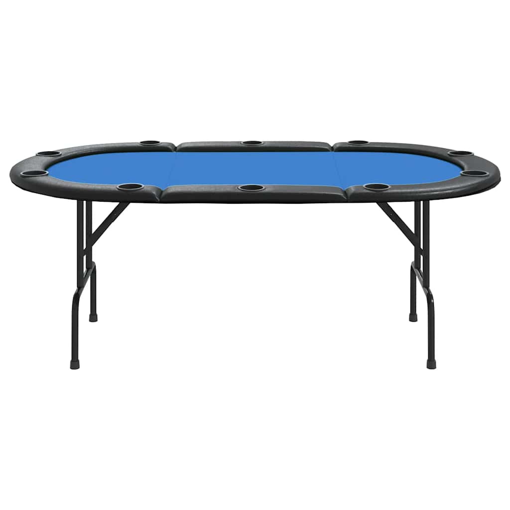 vidaXL Masă de poker pliabilă, 10 jucători, albastru, 207x106x76 cm vidaXL Masă de poker pliabilă, 10 jucători, albastru, 207x106x76 cm