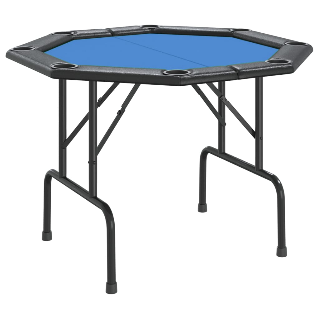 vidaXL Masă de poker pliabilă, 8 jucători, albastru, 108x108x75 cm vidaXL Masă de poker pliabilă, 8 jucători, albastru, 108x108x75 cm