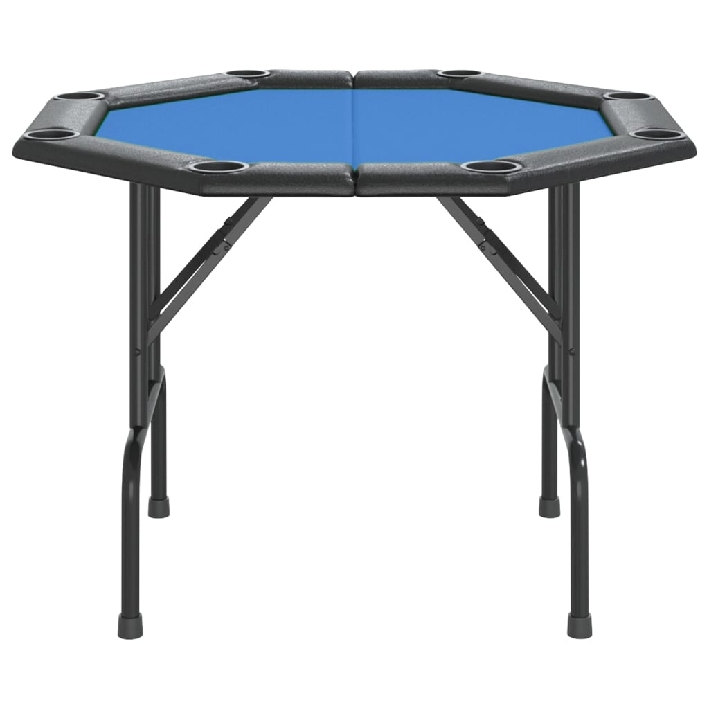 vidaXL Masă de poker pliabilă, 8 jucători, albastru, 108x108x75 cm vidaXL Masă de poker pliabilă, 8 jucători, albastru, 108x108x75 cm