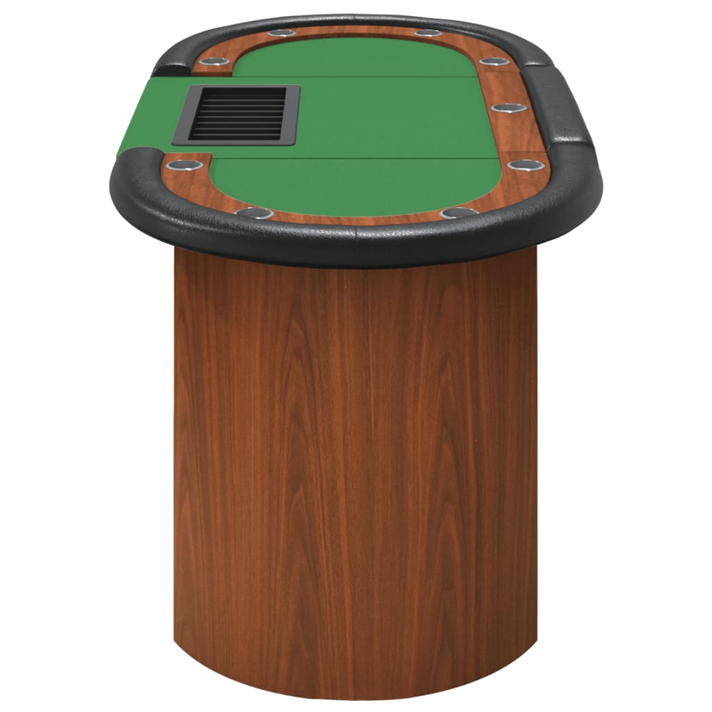 vidaXL Masă de poker 10 jucători, tavă jetoane, verde, 160x80x75 cm vidaXL Masă de poker 10 jucători, tavă jetoane, verde, 160x80x75 cm