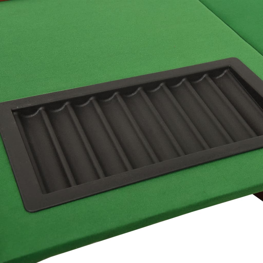 vidaXL Masă de poker 10 jucători, tavă jetoane, verde, 160x80x75 cm vidaXL Masă de poker 10 jucători, tavă jetoane, verde, 160x80x75 cm
