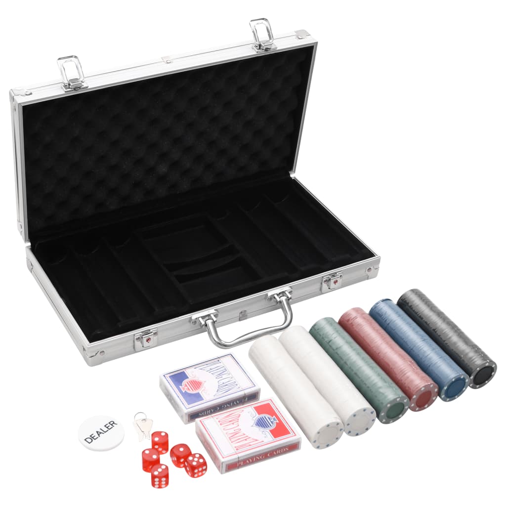 vidaXL Set de jetoane de poker 300 buc. 4 g vidaXL Set de jetoane de poker 300 buc. 4 g