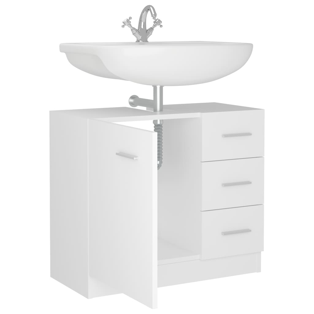 vidaXL Mască de chiuvetă, alb, 63 x 30 x 54 cm, PAL vidaXL Mască de chiuvetă, alb, 63 x 30 x 54 cm, PAL