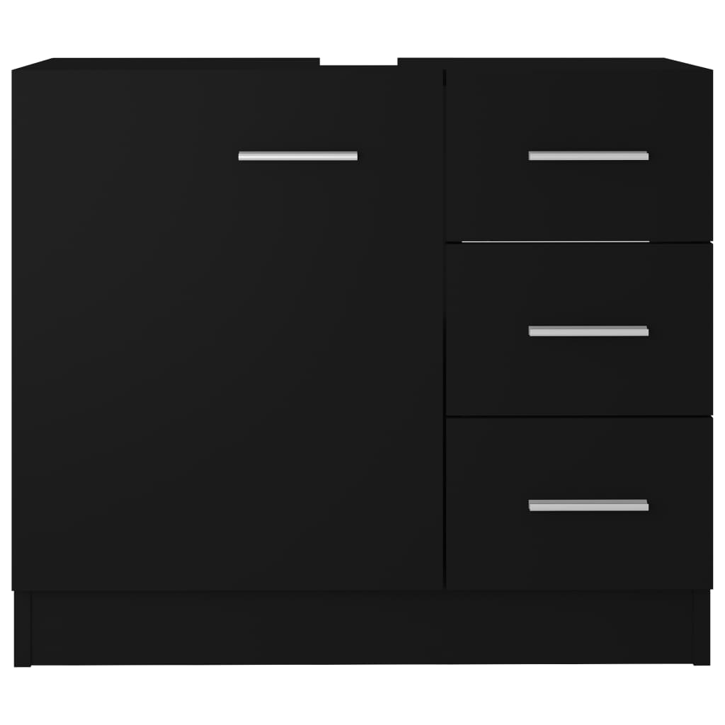 vidaXL Mască de chiuvetă, negru, 63 x 30 x 54 cm, PAL vidaXL Mască de chiuvetă, negru, 63 x 30 x 54 cm, PAL