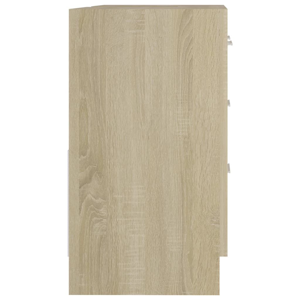 vidaXL Mască de chiuvetă, stejar sonoma, 63 x 30 x 54 cm, PAL vidaXL Mască de chiuvetă, stejar sonoma, 63 x 30 x 54 cm, PAL