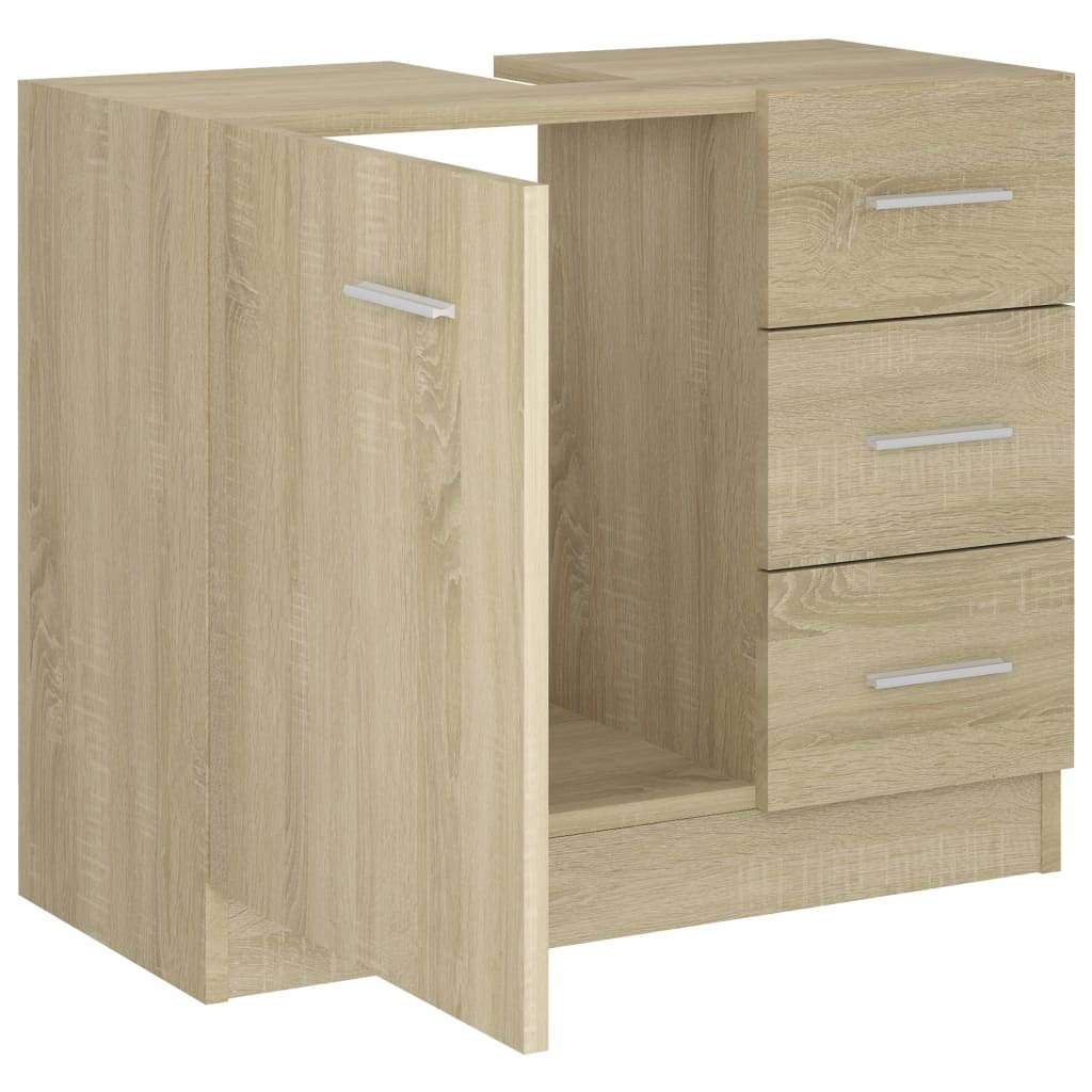 vidaXL Mască de chiuvetă, stejar sonoma, 63 x 30 x 54 cm, PAL vidaXL Mască de chiuvetă, stejar sonoma, 63 x 30 x 54 cm, PAL