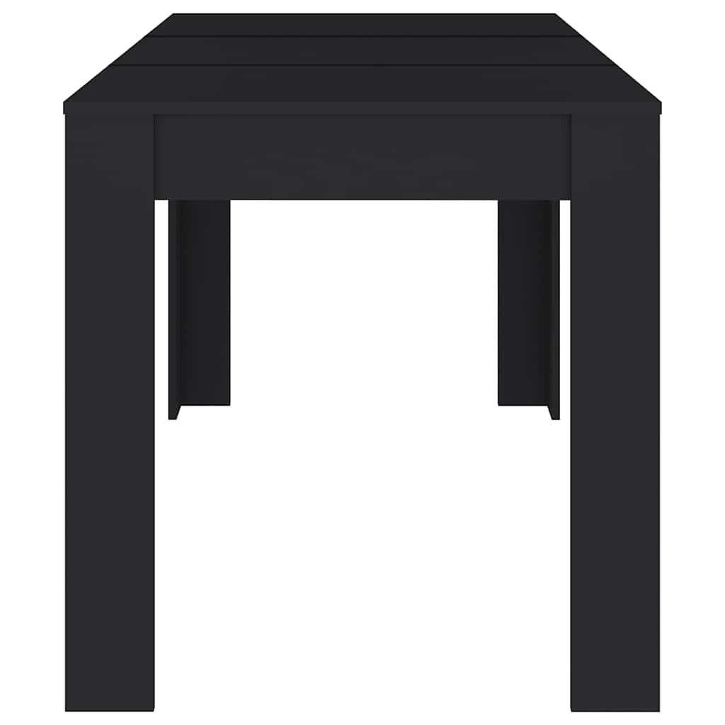vidaXL Masă de bucătărie, negru, 140x74,5x76 cm, PAL vidaXL Masă de bucătărie, negru, 140x74,5x76 cm, PAL