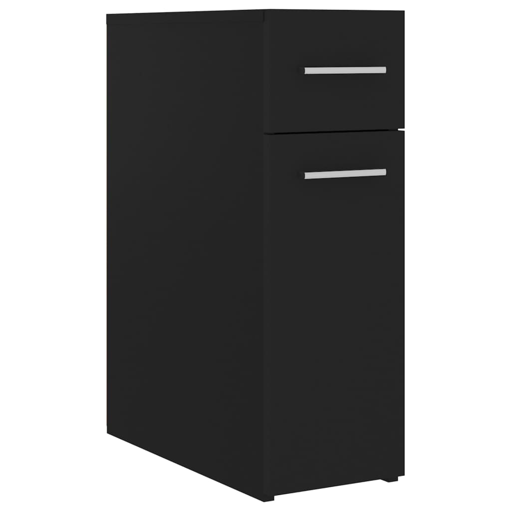 vidaXL Dulap de farmacie, negru, 20x45,5x60 cm, lemn prelucrat vidaXL Dulap de farmacie, negru, 20x45,5x60 cm, lemn prelucrat