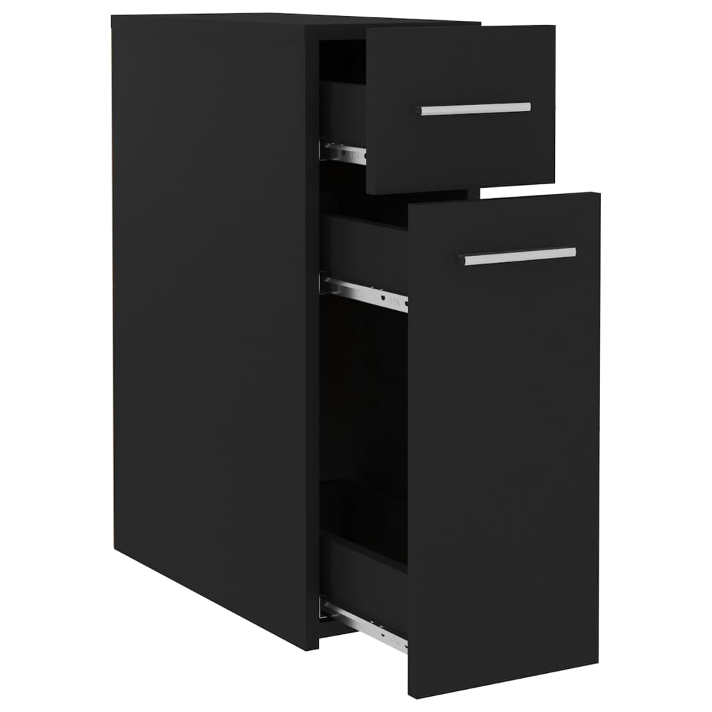 vidaXL Dulap de farmacie, negru, 20x45,5x60 cm, lemn prelucrat vidaXL Dulap de farmacie, negru, 20x45,5x60 cm, lemn prelucrat
