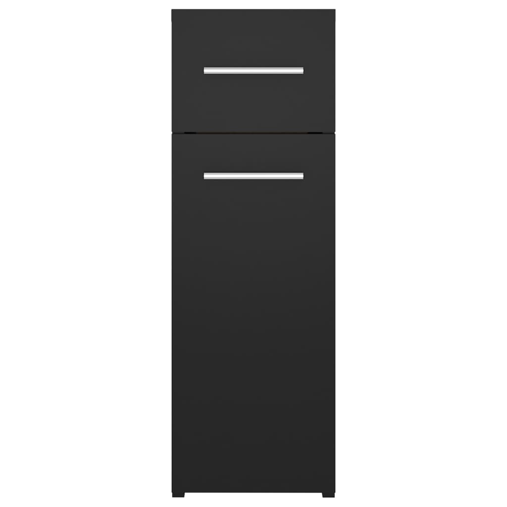 vidaXL Dulap de farmacie, negru, 20x45,5x60 cm, lemn prelucrat vidaXL Dulap de farmacie, negru, 20x45,5x60 cm, lemn prelucrat