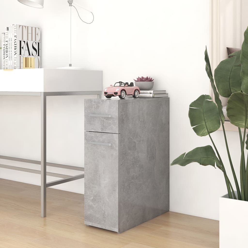 vidaXL Dulap de farmacie, gri beton, 20x45,5x60 cm, PAL vidaXL Dulap de farmacie, gri beton, 20x45,5x60 cm, PAL