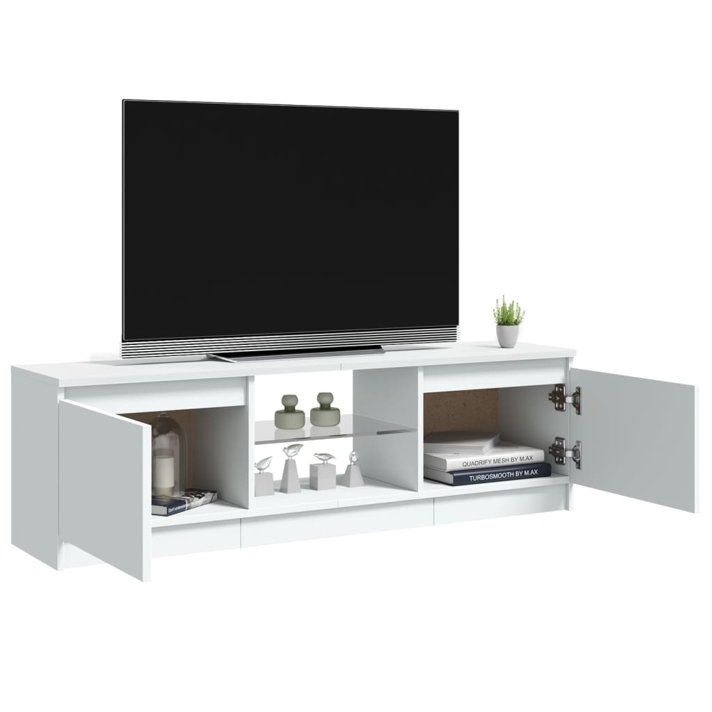 vidaXL Comodă TV cu lumini LED, alb, 120x30x36 cm vidaXL Comodă TV cu lumini LED, alb, 120x30x36 cm
