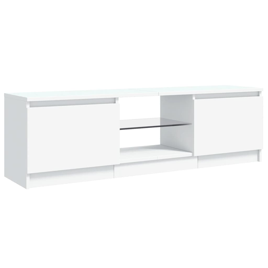 vidaXL Comodă TV cu lumini LED, alb, 120x30x36 cm vidaXL Comodă TV cu lumini LED, alb, 120x30x36 cm
