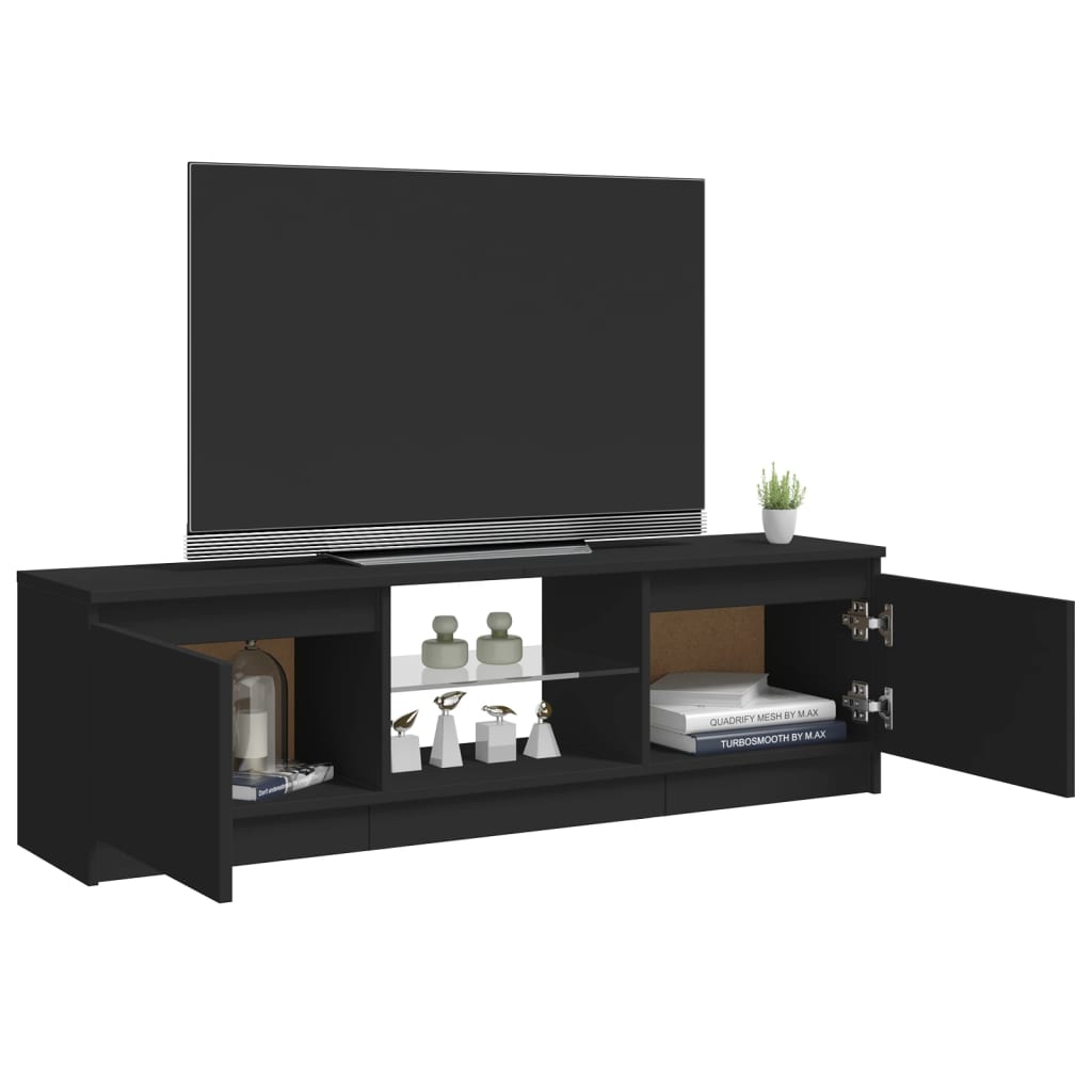 vidaXL Comodă TV cu lumini LED, negru, 120x30x36 cm vidaXL Comodă TV cu lumini LED, negru, 120x30x36 cm