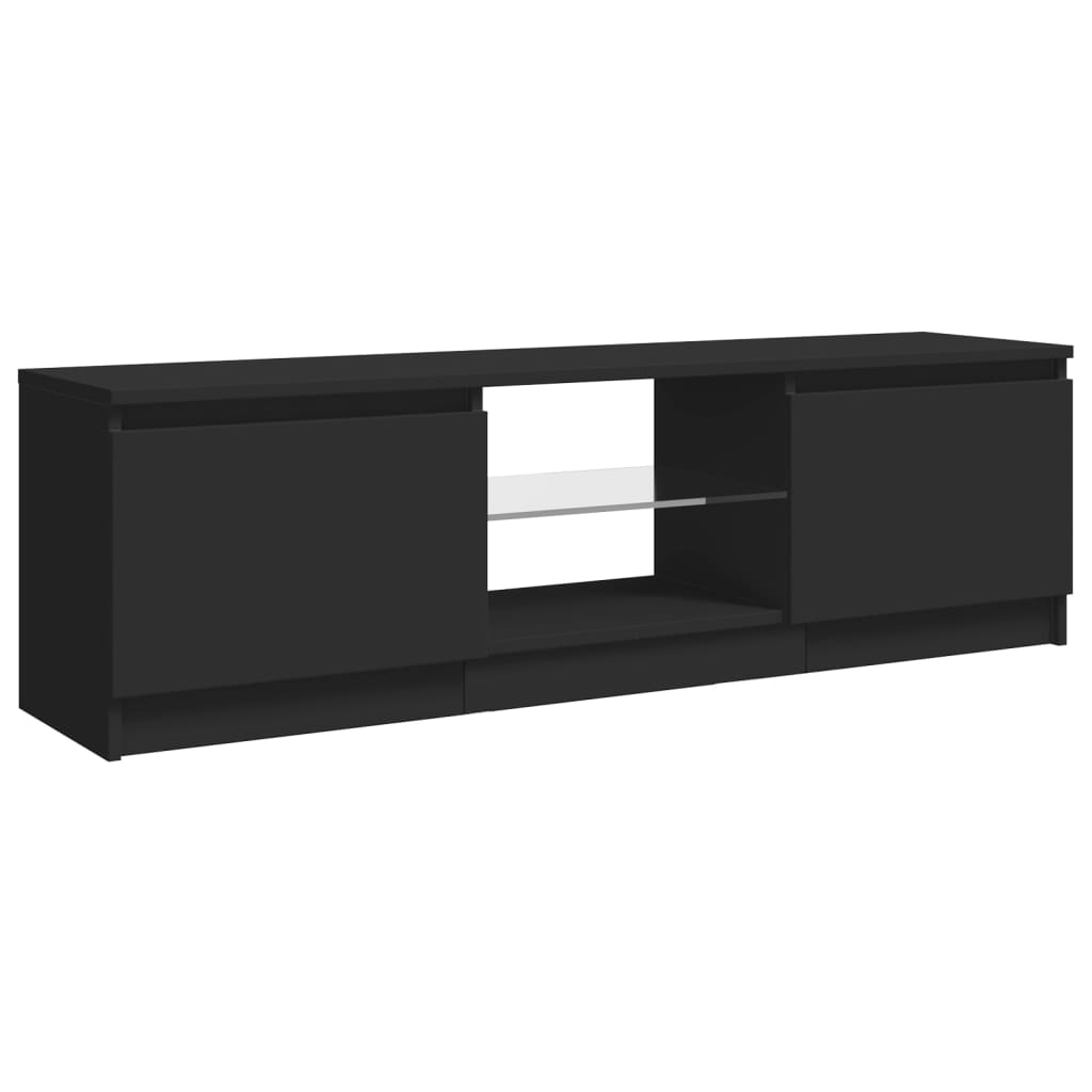 vidaXL Comodă TV cu lumini LED, negru, 120x30x36 cm vidaXL Comodă TV cu lumini LED, negru, 120x30x36 cm