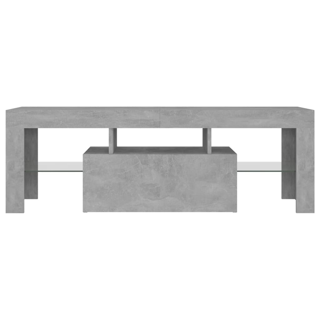 vidaXL Comodă TV cu lumini LED, gri beton, 120x35x40 cm vidaXL Comodă TV cu lumini LED, gri beton, 120x35x40 cm