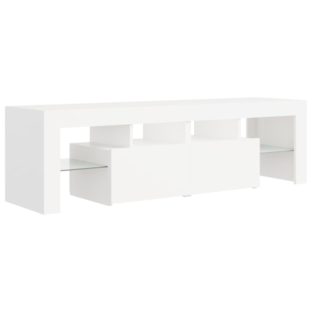 vidaXL Comodă TV cu lumini LED, alb, 140x36,5x40 cm vidaXL Comodă TV cu lumini LED, alb, 140x36,5x40 cm