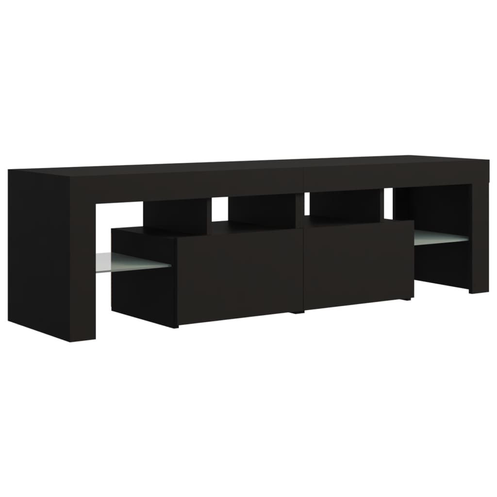 vidaXL Comodă TV cu lumini LED, negru, 140x36,5x40 cm vidaXL Comodă TV cu lumini LED, negru, 140x36,5x40 cm