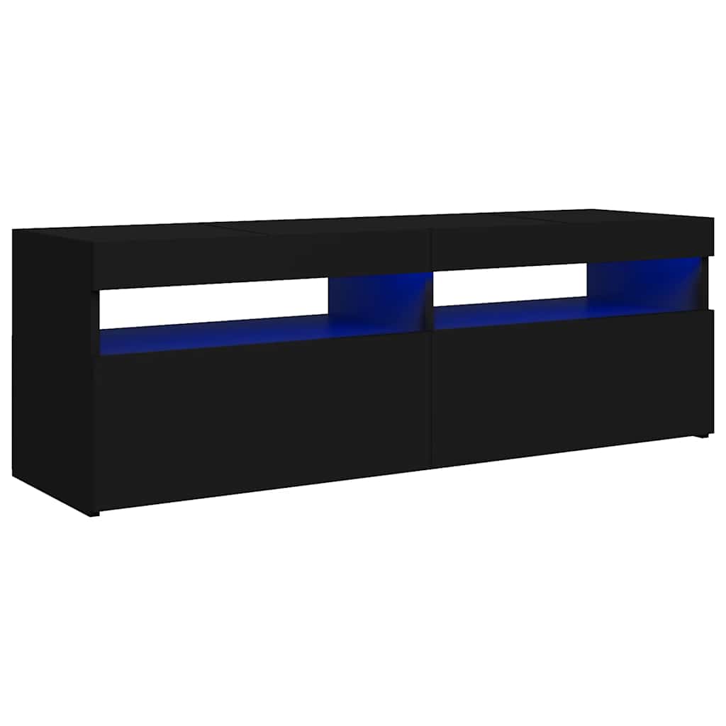 vidaXL Comodă TV cu lumini LED, negru, 120x35x40 cm vidaXL Comodă TV cu lumini LED, negru, 120x35x40 cm