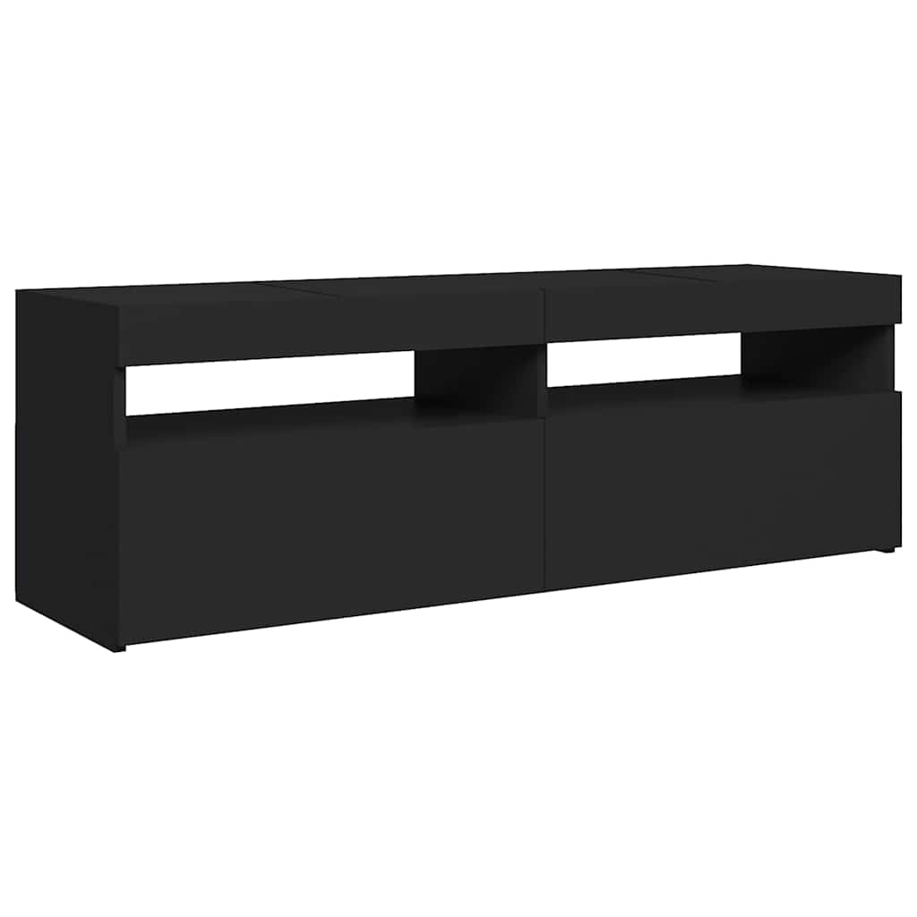 vidaXL Comodă TV cu lumini LED, negru, 120x35x40 cm vidaXL Comodă TV cu lumini LED, negru, 120x35x40 cm