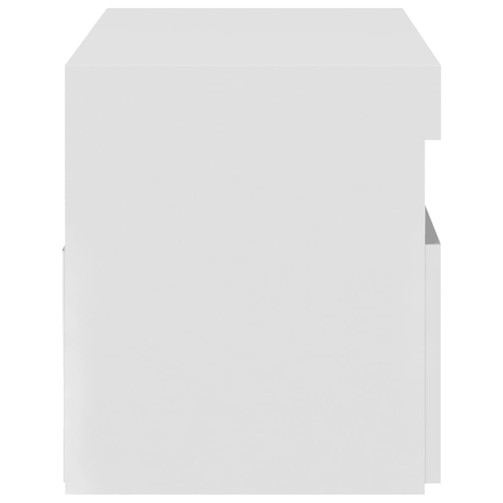 vidaXL Comodă TV cu lumini LED, alb, 75x35x40 cm vidaXL Comodă TV cu lumini LED, alb, 75x35x40 cm