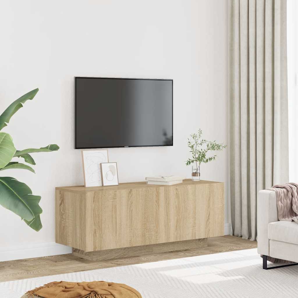 vidaXL Comodă TV, stejar sonoma, 100x35x40 cm, lemn prelucrat vidaXL Comodă TV, stejar sonoma, 100x35x40 cm, lemn prelucrat
