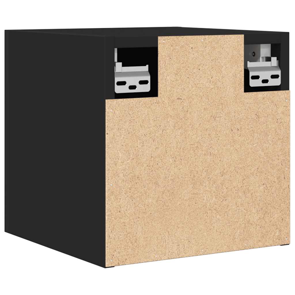 vidaXL Dulapuri TV montaj pe perete, 2 buc., negru, 30,5x30x30 cm