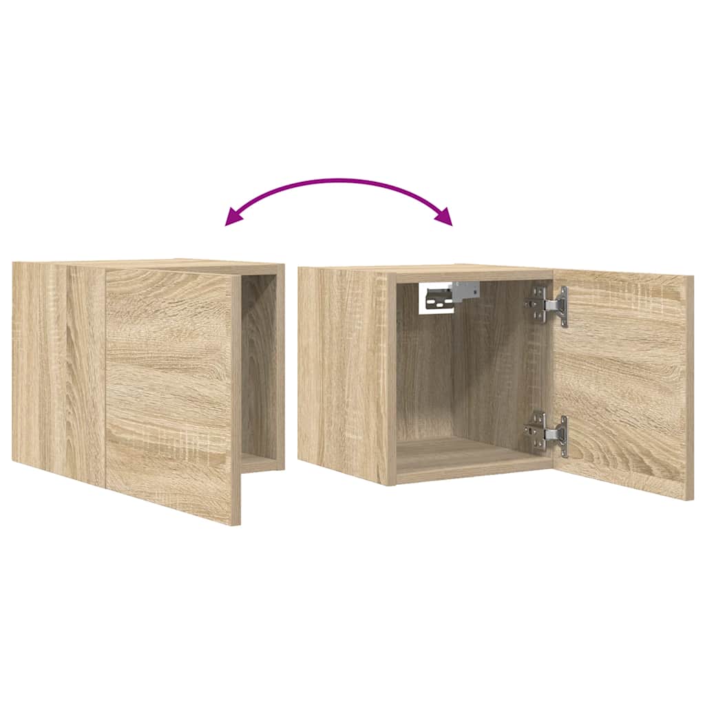 vidaXL Dulap TV montaj pe perete, stejar sonoma, 30,5x30x30 cm