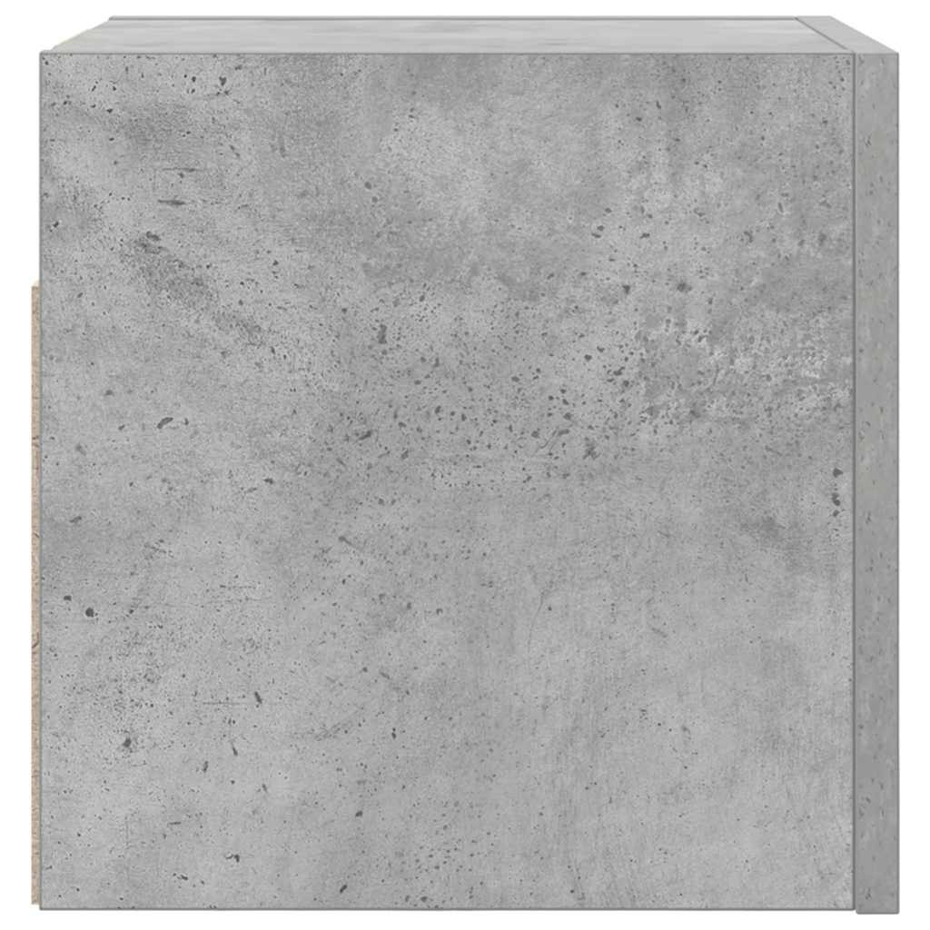 vidaXL Dulapuri TV montaj pe perete, 2 buc., gri beton, 30,5x30x30 cm