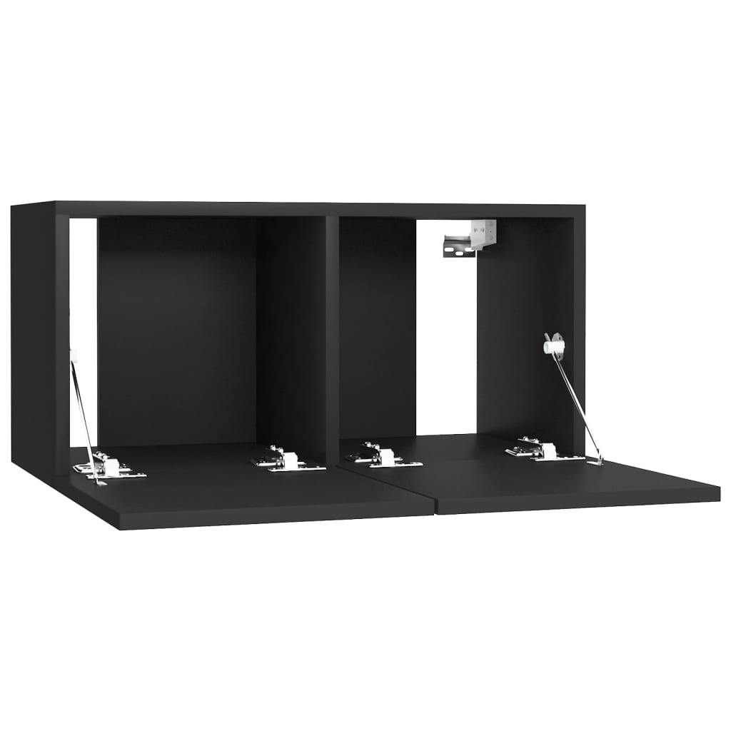 vidaXL Dulapuri TV suspendate, negru, 60x30x30 cm