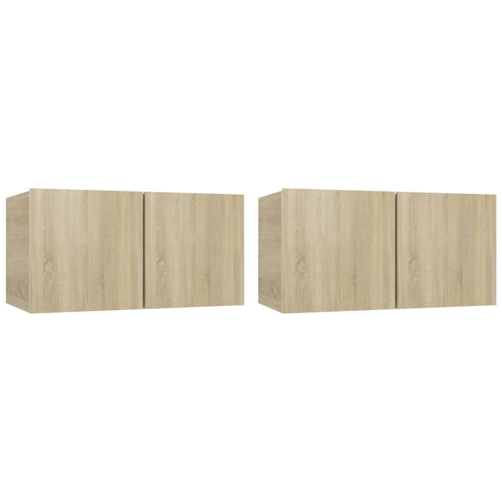 vidaXL Dulapuri TV suspendate 2 buc. stejar sonoma 60x30x30 cm vidaXL Dulapuri TV suspendate 2 buc. stejar sonoma 60x30x30 cm