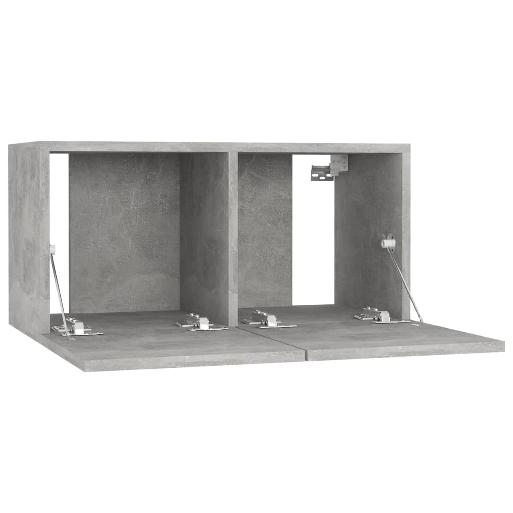 vidaXL Dulapuri TV suspendate, 2 buc., gri beton, 60x30x30 cm