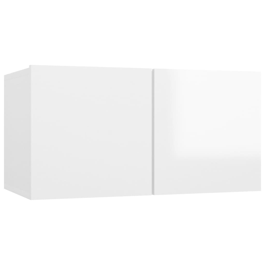 vidaXL Dulapuri TV suspendate 2 buc. alb extralucios 60x30x30 cm vidaXL Dulapuri TV suspendate 2 buc. alb extralucios 60x30x30 cm