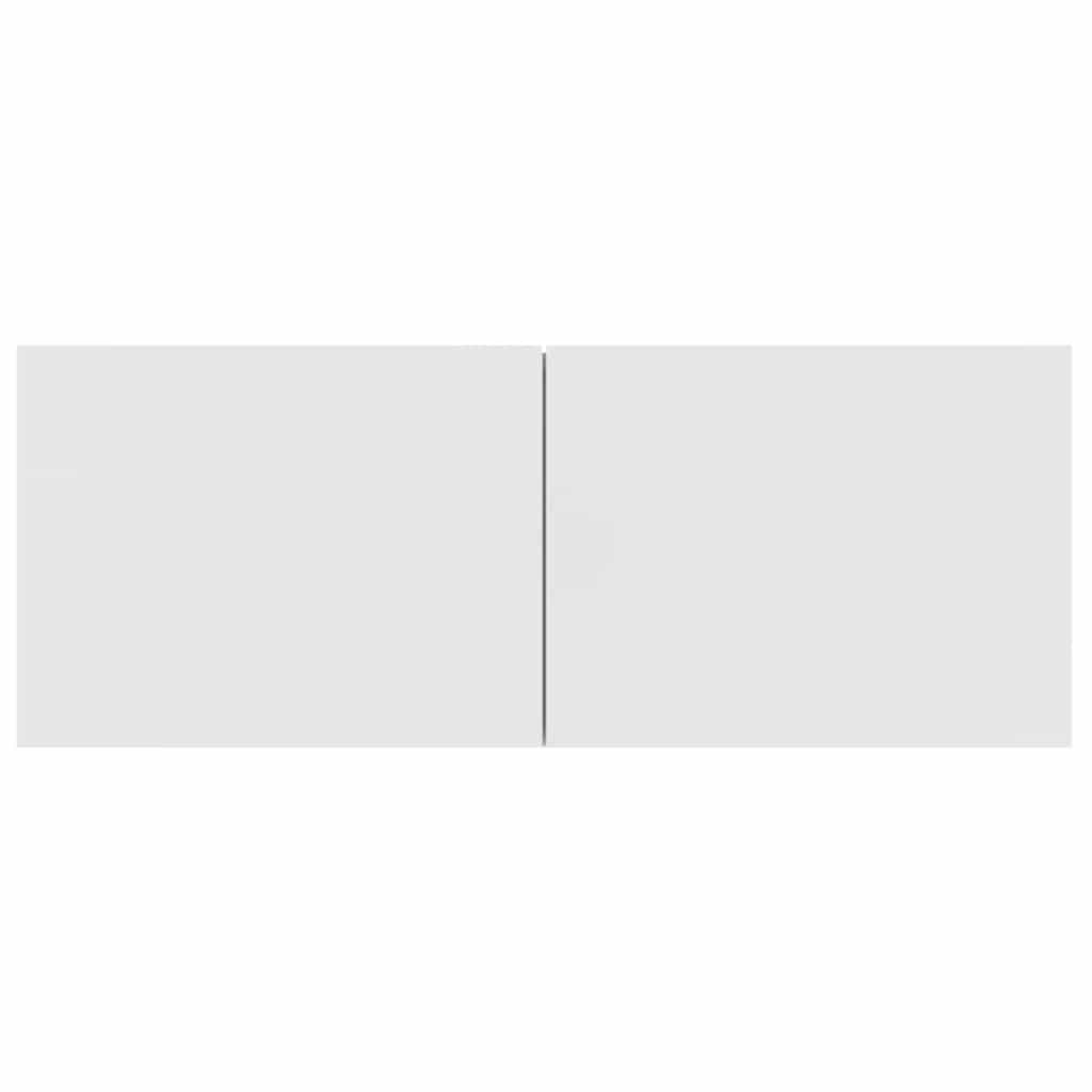 vidaXL Comode TV, 2 buc., alb, 80x30x30 cm, lemn prelucrat