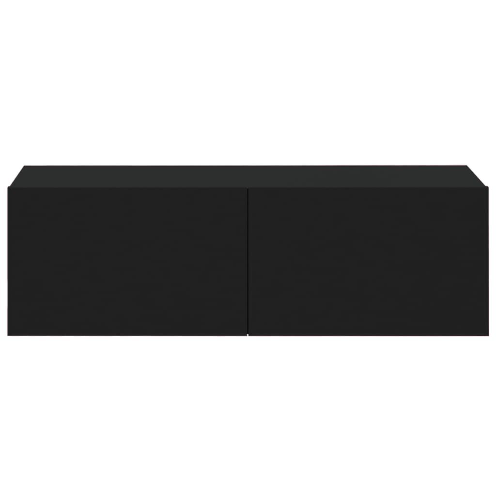 vidaXL Dulapuri TV de perete 2 buc. negru 100x30x30 cm lemn compozit