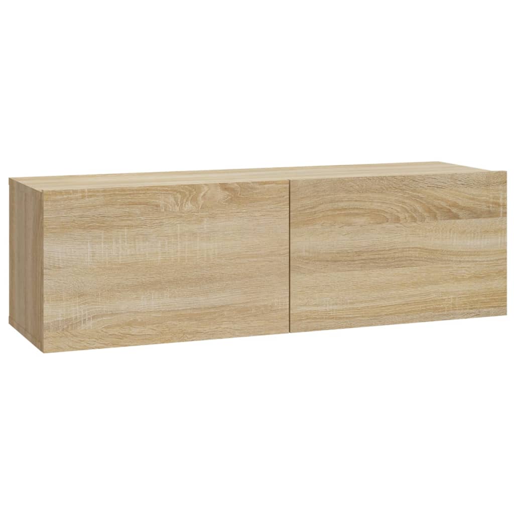 vidaXL Dulapuri TV de perete 2 buc. stejar 100x30x30 cm lemn compozit