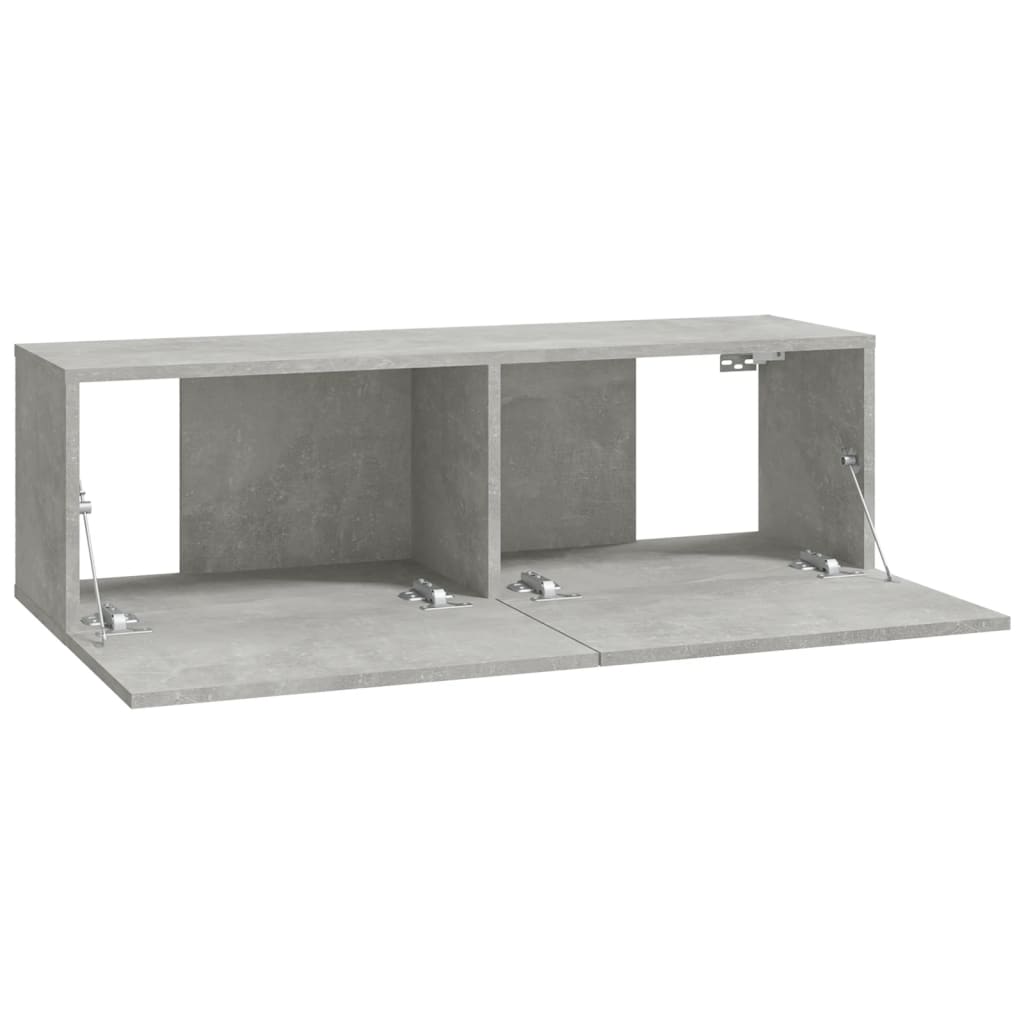 vidaXL Dulapuri TV perete 2 buc. gri beton 100x30x30 cm lemn compozit vidaXL Dulapuri TV perete 2 buc. gri beton 100x30x30 cm lemn compozit
