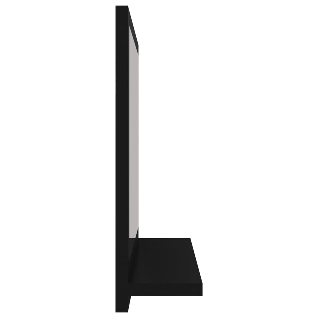 vidaXL Oglindă de baie, negru, 40 x 10,5 x 37 cm, PAL