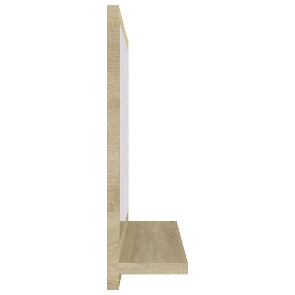 vidaXL Oglindă de baie, stejar sonoma, 40 x 10,5 x 37 cm, PAL