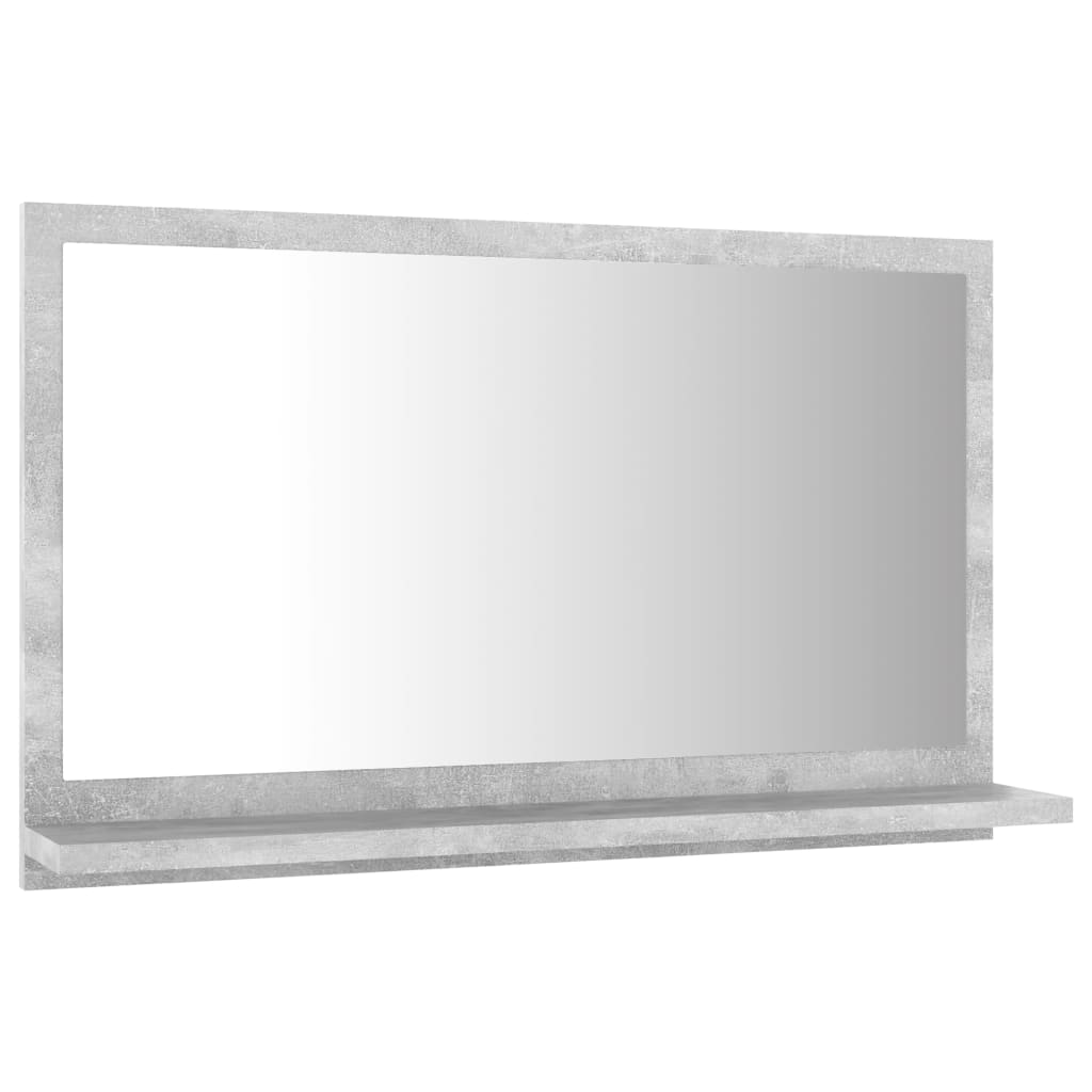 vidaXL Dulap de baie cu oglindă, gri beton, 60 x 10,5 x 37 cm, PAL vidaXL Dulap de baie cu oglindă, gri beton, 60 x 10,5 x 37 cm, PAL