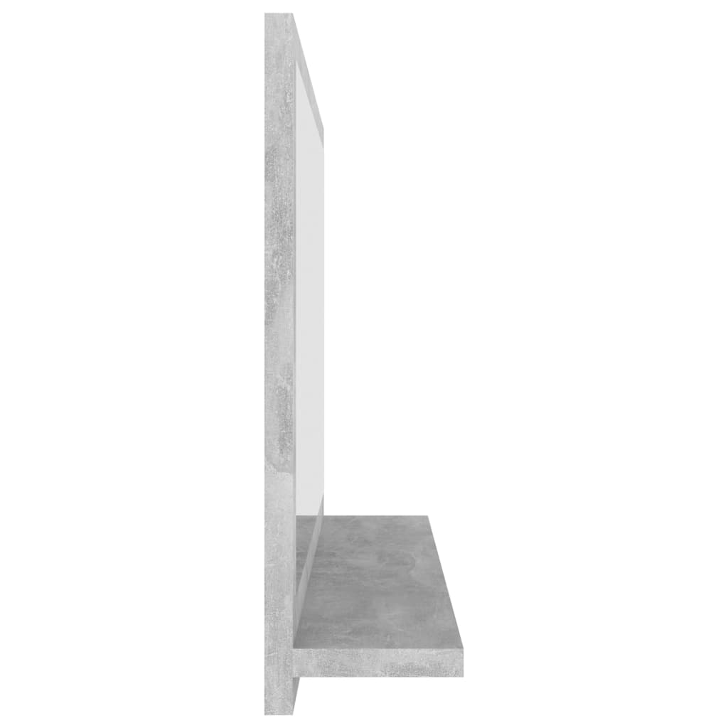 vidaXL Dulap de baie cu oglindă, gri beton, 60 x 10,5 x 37 cm, PAL vidaXL Dulap de baie cu oglindă, gri beton, 60 x 10,5 x 37 cm, PAL