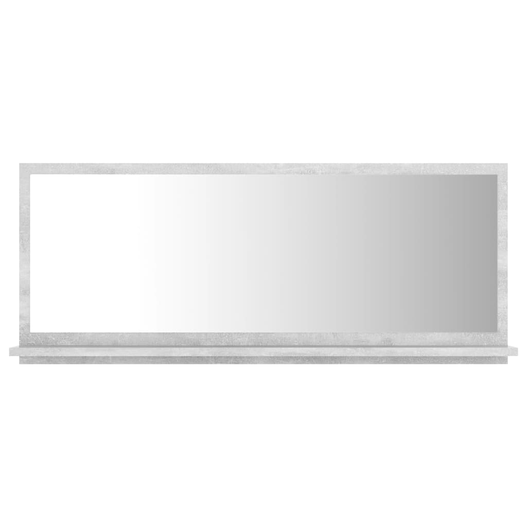 vidaXL Dulap de baie cu oglindă, gri beton, 90 x 10,5 x 37 cm, PAL vidaXL Dulap de baie cu oglindă, gri beton, 90 x 10,5 x 37 cm, PAL